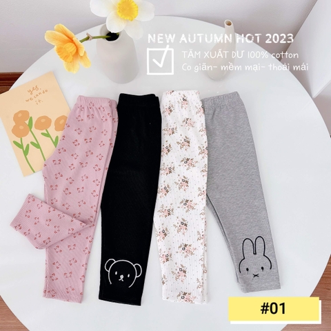 Quần legging in họa tiết mẫu ngẫu nhiên