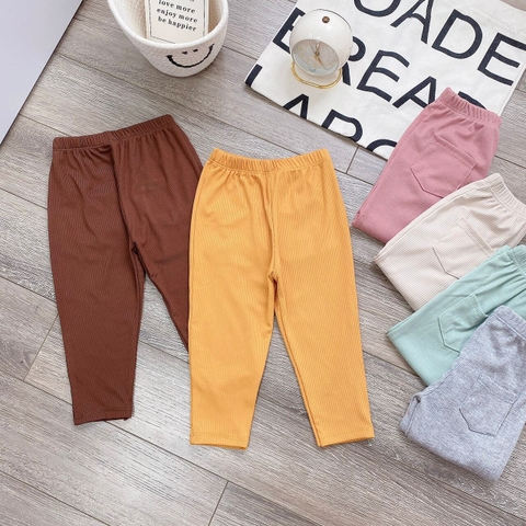 Quần legging chất tâm phối túi sau cho bé