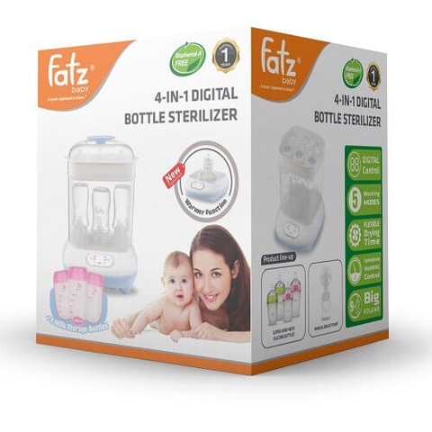 Máy tiệt trùng sấy khô hâm sữa 4 trong 1 Fatzbaby Chief 1- FB4910SL
