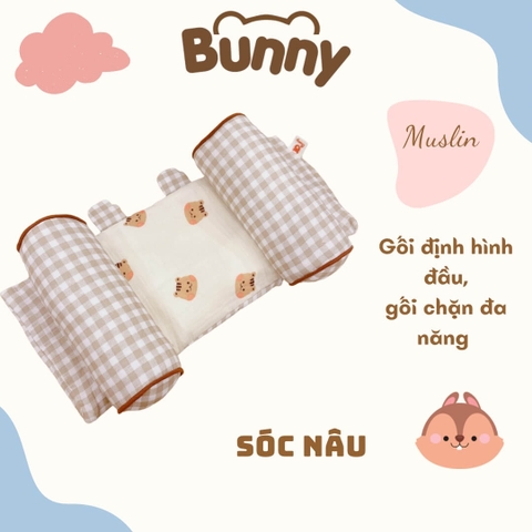 Gối chặn định hình đầu cho bé họa tiết Bunny