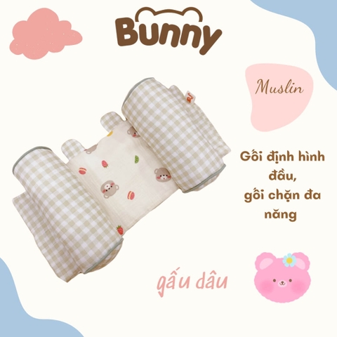 Gối chặn định hình đầu cho bé họa tiết Bunny