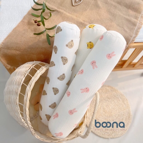 Gối ôm cho bé Boona vải xô muslin organic