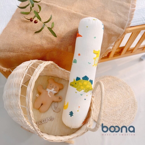 Gối ôm cho bé Boona vải xô muslin organic
