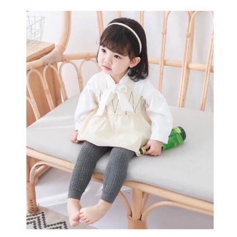 Quần legging chất tăm màu trơn cho bé