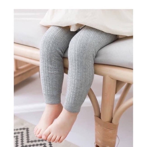 Quần legging chất tăm màu trơn cho bé