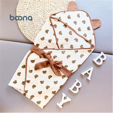 Ủ choàng xô muslin Boona có đai