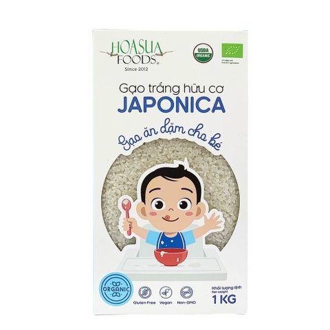 Gạo trắng hữu cơ Japonica Hoa Sữa - 1kg