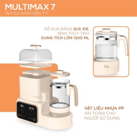 Máy tiệt trùng sấy khô, hâm sữa, đun nước đa năng Fatz Baby Multimax 7