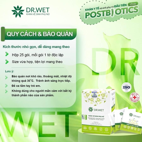 Khăn y tế vệ sinh phụ nữ Dr.Wet