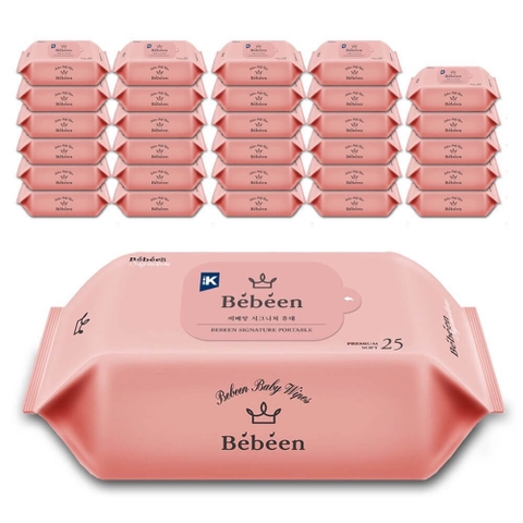 Khăn giấy ướt Bebeen - Gói nhỏ bỏ túi 25 tờ