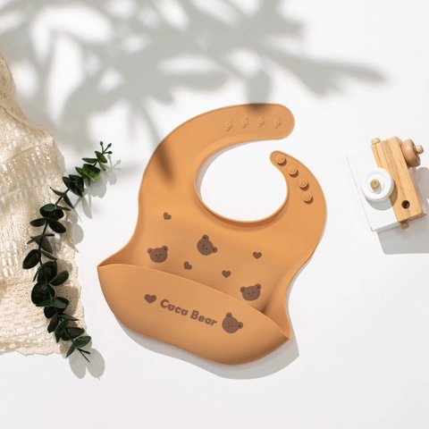Yếm ăn dặm silicon cho bé Cocobear