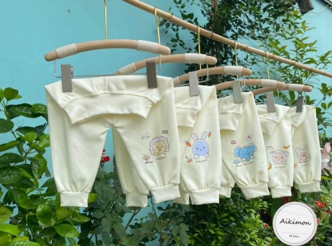 Quần nỉ cạp cao bo ống cho bé sơ sinh