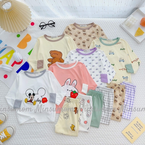 Bộ dài tay thun lạnh Minsumom