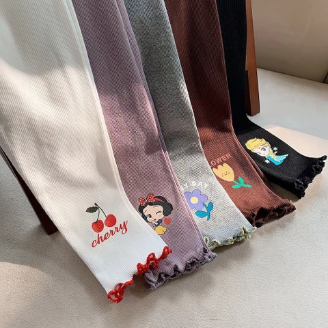 Quần legging cotton cho bé gái mùa thu