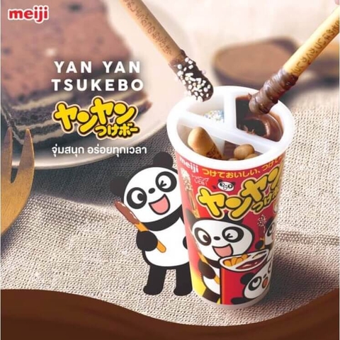 Bánh que chấm cốm socola Meiji Yan Yan Tsukebo hủ 48g