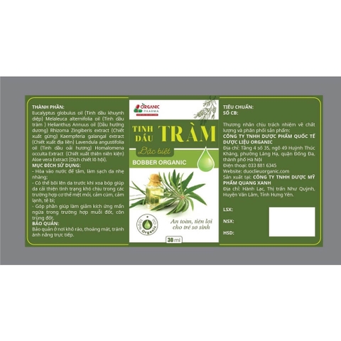 Tinh dầu tràm Bobber nguyên chất 30ml