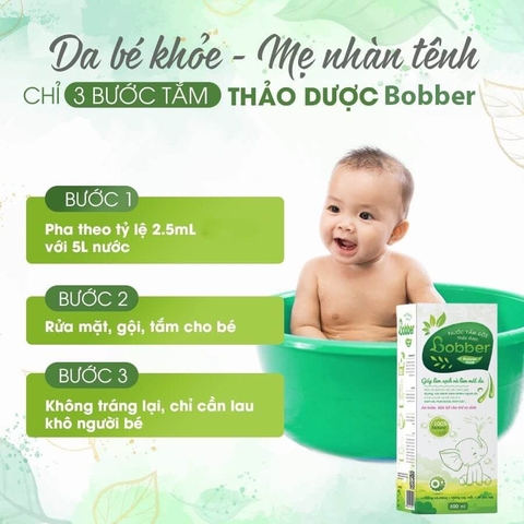 Nước tắm gội thảo dược cho bé Bobber 300ml