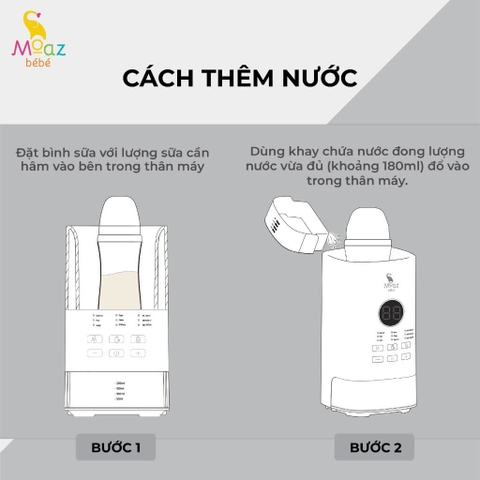 Máy hâm sữa Moaz bébé thông minh siêu tốc MB-033