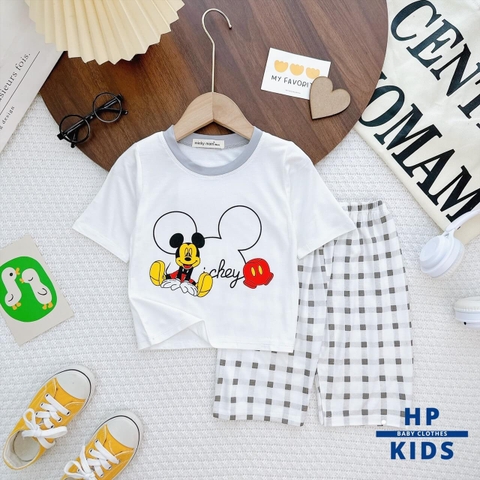 Bộ lửng thun lạnh Minkymom in hình cho bé