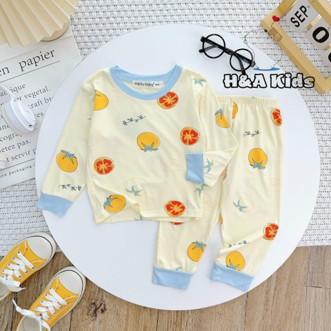 Bộ dài tay Minky Mom in họa tiết toàn thân