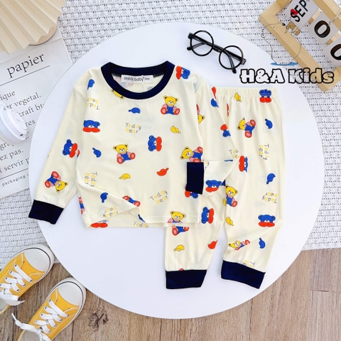 Bộ dài tay Minky Mom in họa tiết toàn thân