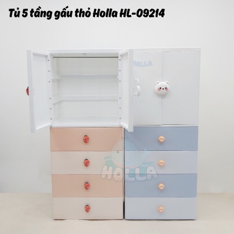 Tủ nhựa 5 tầng gấu thỏ Holla cho bé