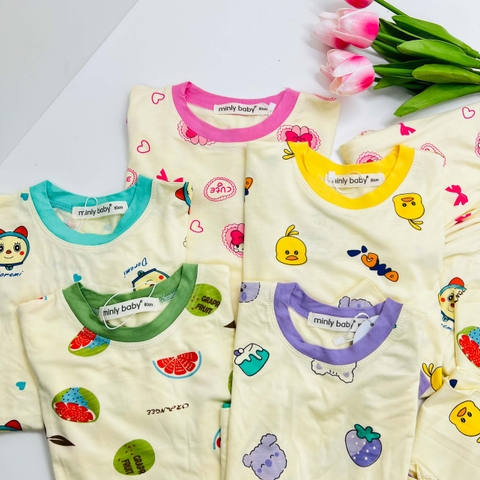 Bộ thun lạnh Minly Baby in hình toàn thân