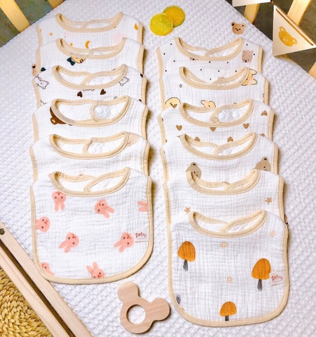 Yếm vuông chất xô musilin Zeloo