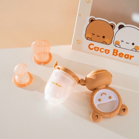 Túi nhai Coco Bear, túi nhai trái cây chống hóc