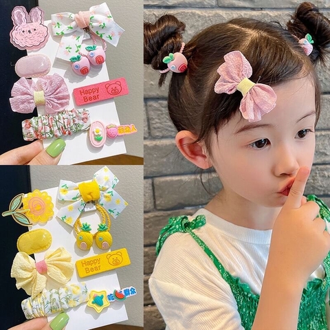 Set 8 kẹp tóc happy cho bé