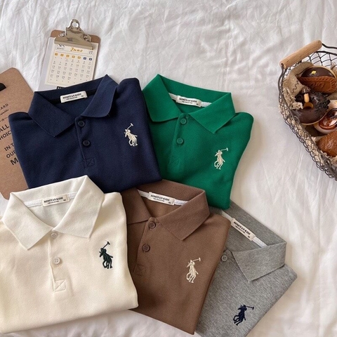Áo Polo cổ đức dài tay cao cấp bé trai