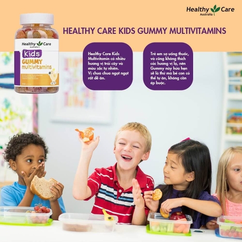 Kẹo dẻo vitamin cho bé Healthy Care Kids Gummy Multivitamins