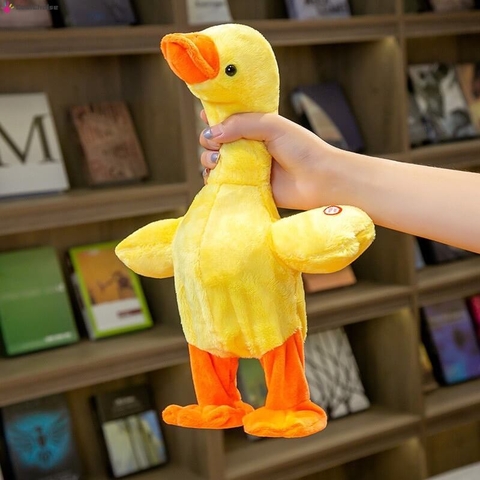 Thú nhồi bông hình vịt con biết nói chạy pin cho bé