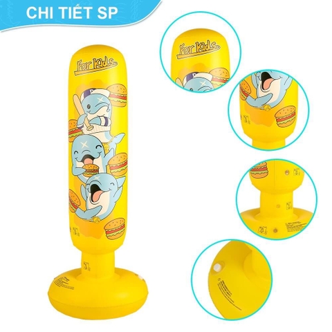 Bao cát boxing tập võ đấm bốc bằng hơi rèn phản xạ cho bé