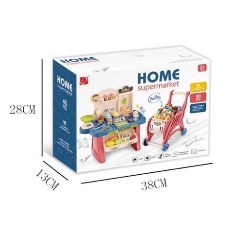 Đồ chơi bán hàng siêu thị kèm xe đẩy 40 chi tiết
