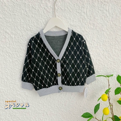 Áo khoác cardigan bé trai họa tiết