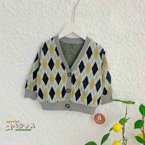 Áo khoác cardigan bé trai họa tiết