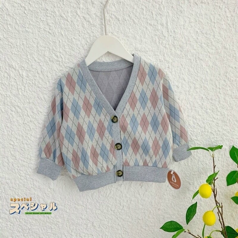 Áo khoác cardigan bé trai họa tiết