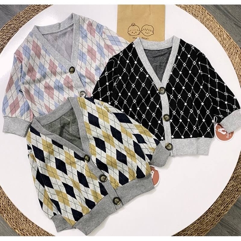 Áo khoác cardigan bé trai họa tiết