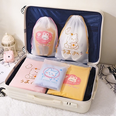 Túi zip khoá lụa mờ đựng quần áo, phụ kiện