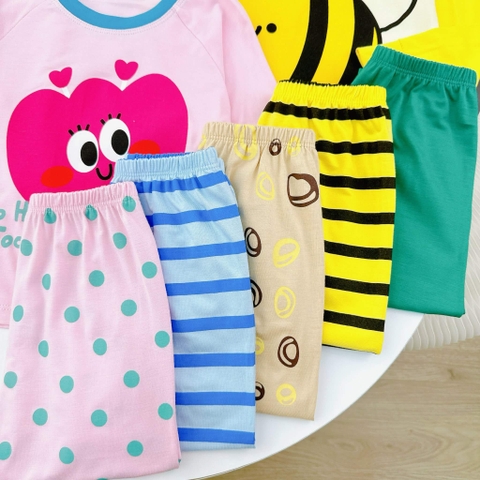 Bộ dài tay thun lạnh Minky Mom họa tiết