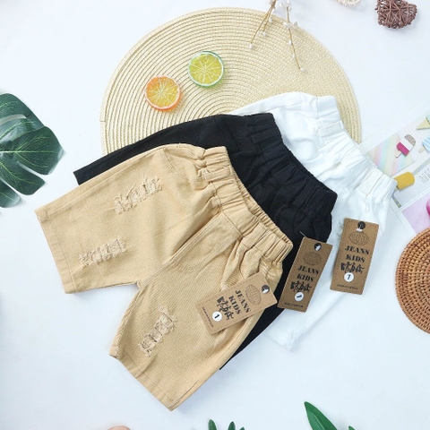 Quần short kaki ngắn rách