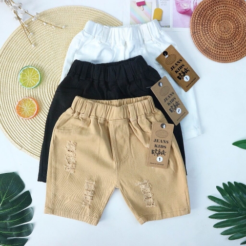 Quần short kaki ngắn rách