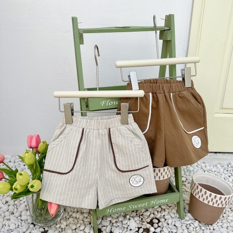 Quần cộc kẻ sọc cho bé trai