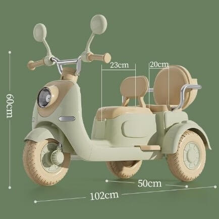 Xe máy vespa điện đôi cho bé
