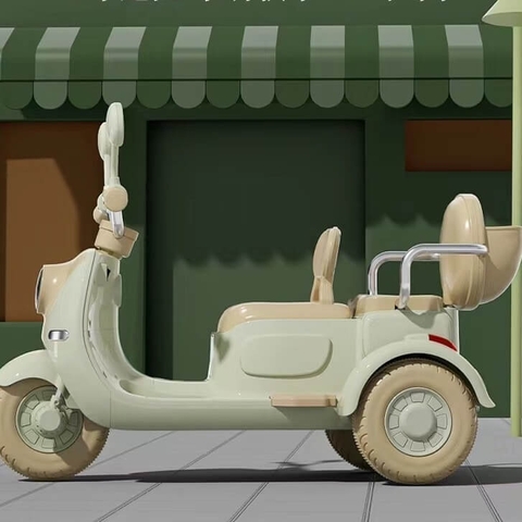 Xe máy vespa điện đôi cho bé