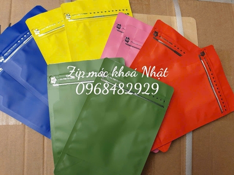 TÚI ZIP MÓC KHÓA NHẬT ĐÁY VUÔNG 8 CẠNH