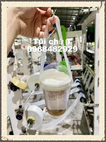 TÚI CHỮ T ĐỰNG CỐC TRÀ SỮA/CAFE/NƯỚC ÉP