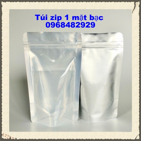 TÚI ZIP 1 MẶT TRONG 1 MẶT BẠC ĐÁY ĐỨNG (ZIP GHÉP) ĐỦ SIZE