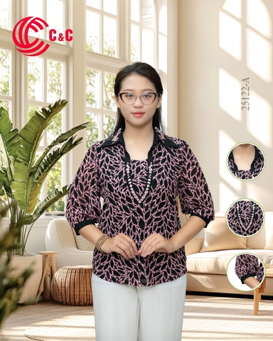 25122 - In Họa Tiết Thêu Ánh Kim Thanh Lịch Tinh Tế